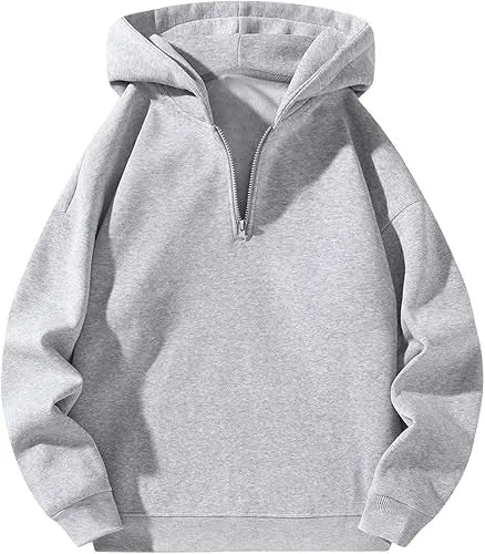 Men’s Plain Half Zip Hoodie