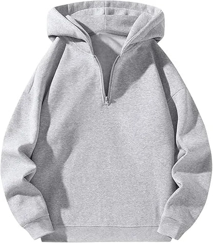Men’s Plain Half Zip Hoodie