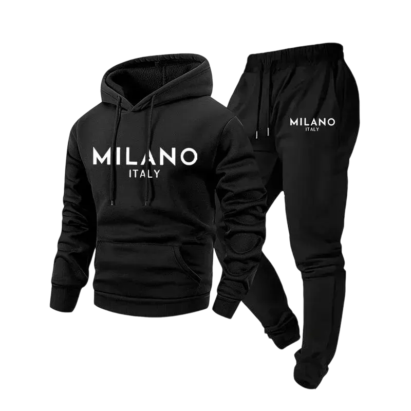 Men's Printed Hoodie and Sweatpants Set