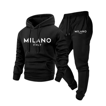 Men's Printed Hoodie and Sweatpants Set