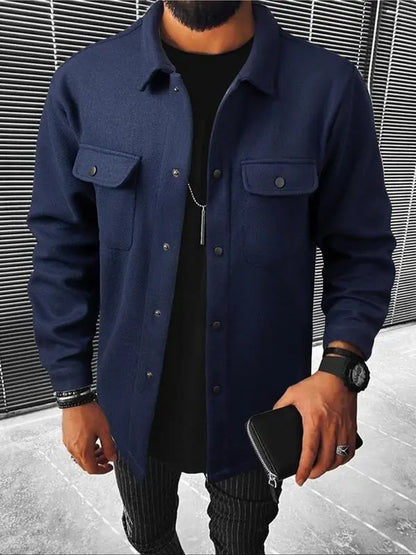 Men's Plain Long Sleeve Jacket