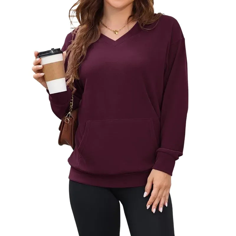 Women's Hoodless V-neck Sweatshirt