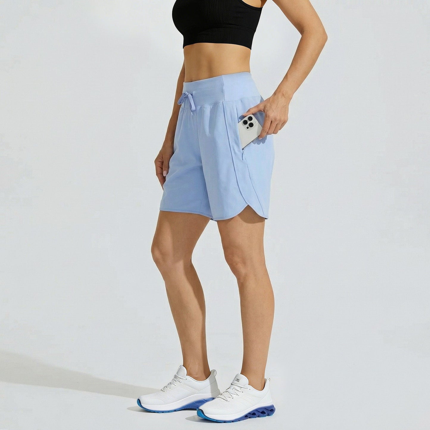 ⏰Hot Sale Women's Active Athletic Long Running High Wasistband Shorts