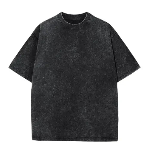 Men’s Oversized Vintage Acid-Wash T-Shirt – 100% Heavyweight Cotton Streetwear for Gym & Everyday Wear