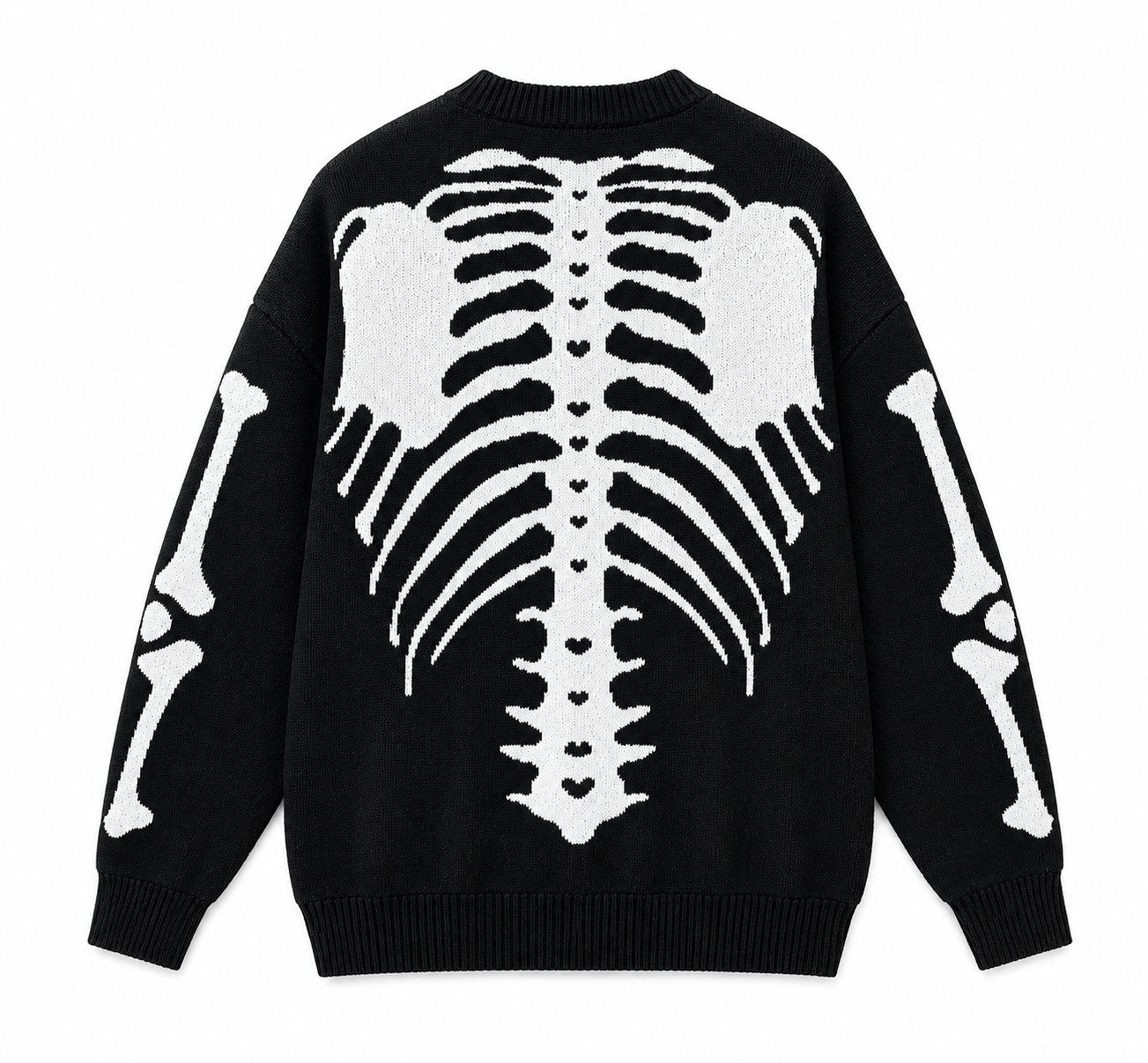 🎃Bestseller unisex Halloween knit cardigan. Skeleton print, button‐front V‐neck loose fit. Soft for spooky season & daily fall wear, multiple sizes available.🔥