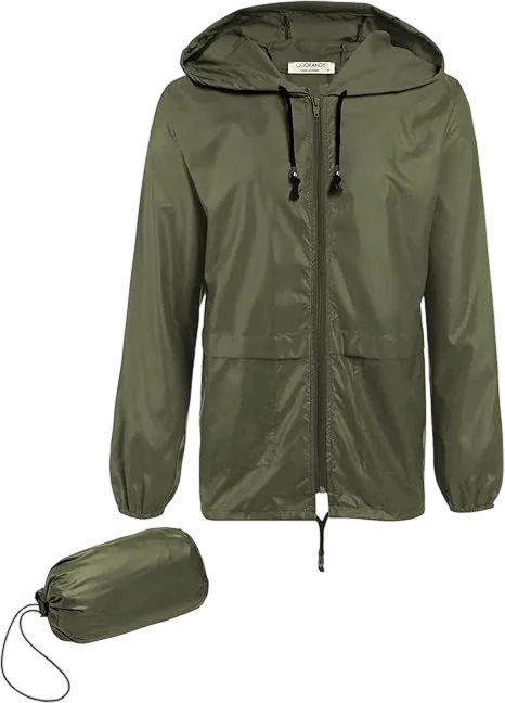 Men's Packable Jacket Outdoor Waterproof