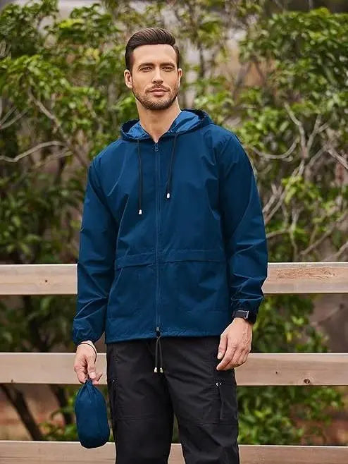 Men's Packable Jacket Outdoor Waterproof