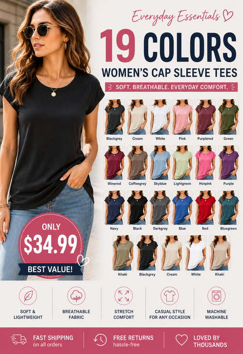 Everyday Essentials Cap Sleeve Tee