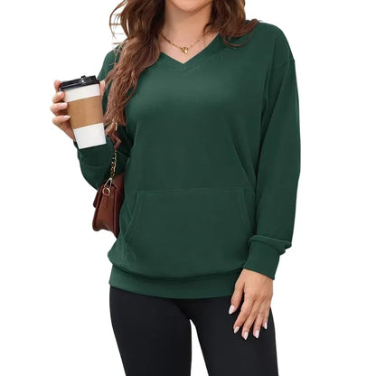 Women's Hoodless V-neck Sweatshirt