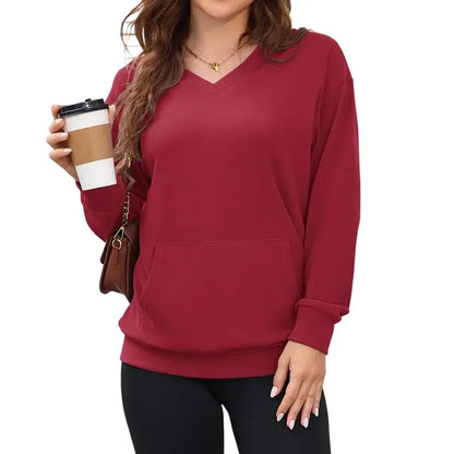 Women's Hoodless V-neck Sweatshirt