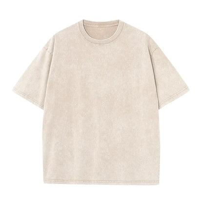 Men’s Oversized Vintage Acid-Wash T-Shirt – 100% Heavyweight Cotton Streetwear for Gym & Everyday Wear