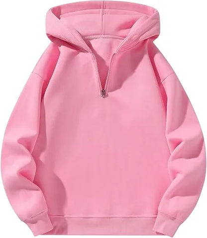 Men’s Plain Half Zip Hoodie