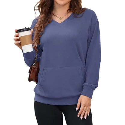 Women's Hoodless V-neck Sweatshirt