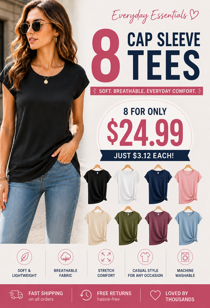 Everyday Essentials Cap Sleeve Tee