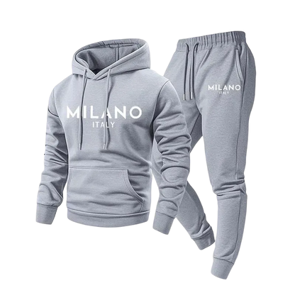 Men's Printed Hoodie and Sweatpants Set