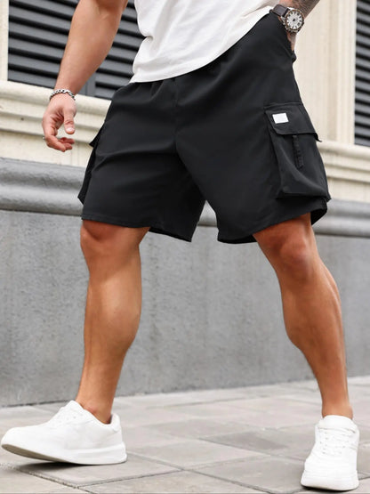 Men's Plus Size Cargo Shorts with Elastic Waist - All Seasons