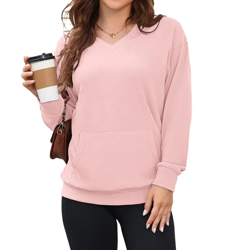 Women's Hoodless V-neck Sweatshirt