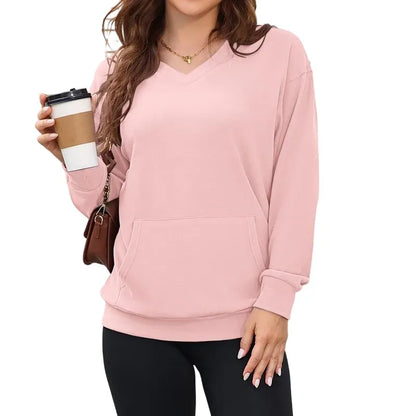 Women's Hoodless V-neck Sweatshirt