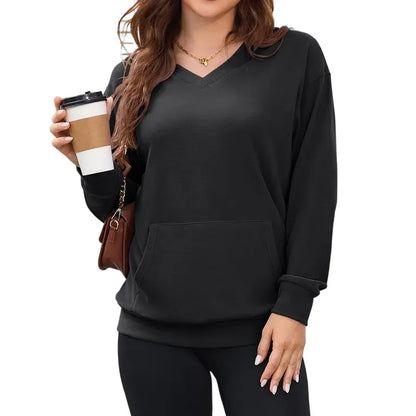 Women's Hoodless V-neck Sweatshirt