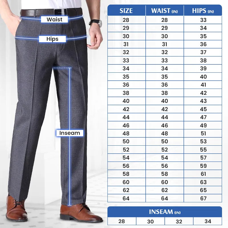 Men’s Classic Ice Silk High Waist Comfort Pants