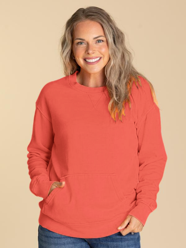 🔥Back by Popular Demand! Pigment Dyed Cozy Campfire Crewneck Sweatshir