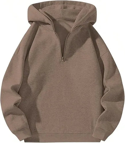 Men’s Plain Half Zip Hoodie
