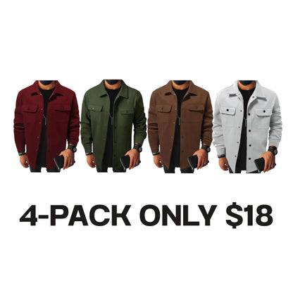 Men's Plain Long Sleeve Jacket