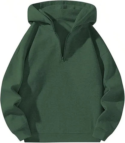 Men’s Plain Half Zip Hoodie
