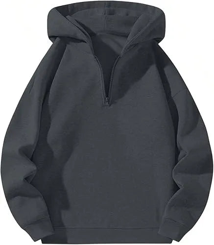 Men’s Plain Half Zip Hoodie