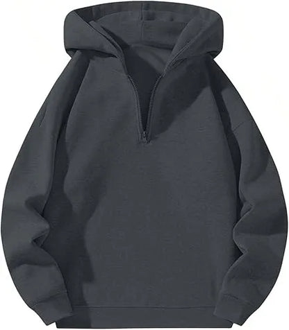 Men’s Plain Half Zip Hoodie