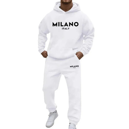 Men's Printed Hoodie and Sweatpants Set
