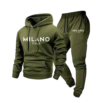 Men's Printed Hoodie and Sweatpants Set