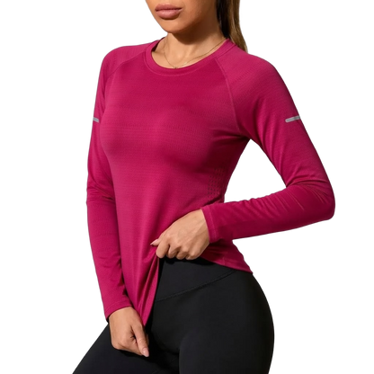 Women’s Quick-Dry Long Sleeve Sports Tops, Breathable Lightweight Shirts for Running & Outdoor Activities
