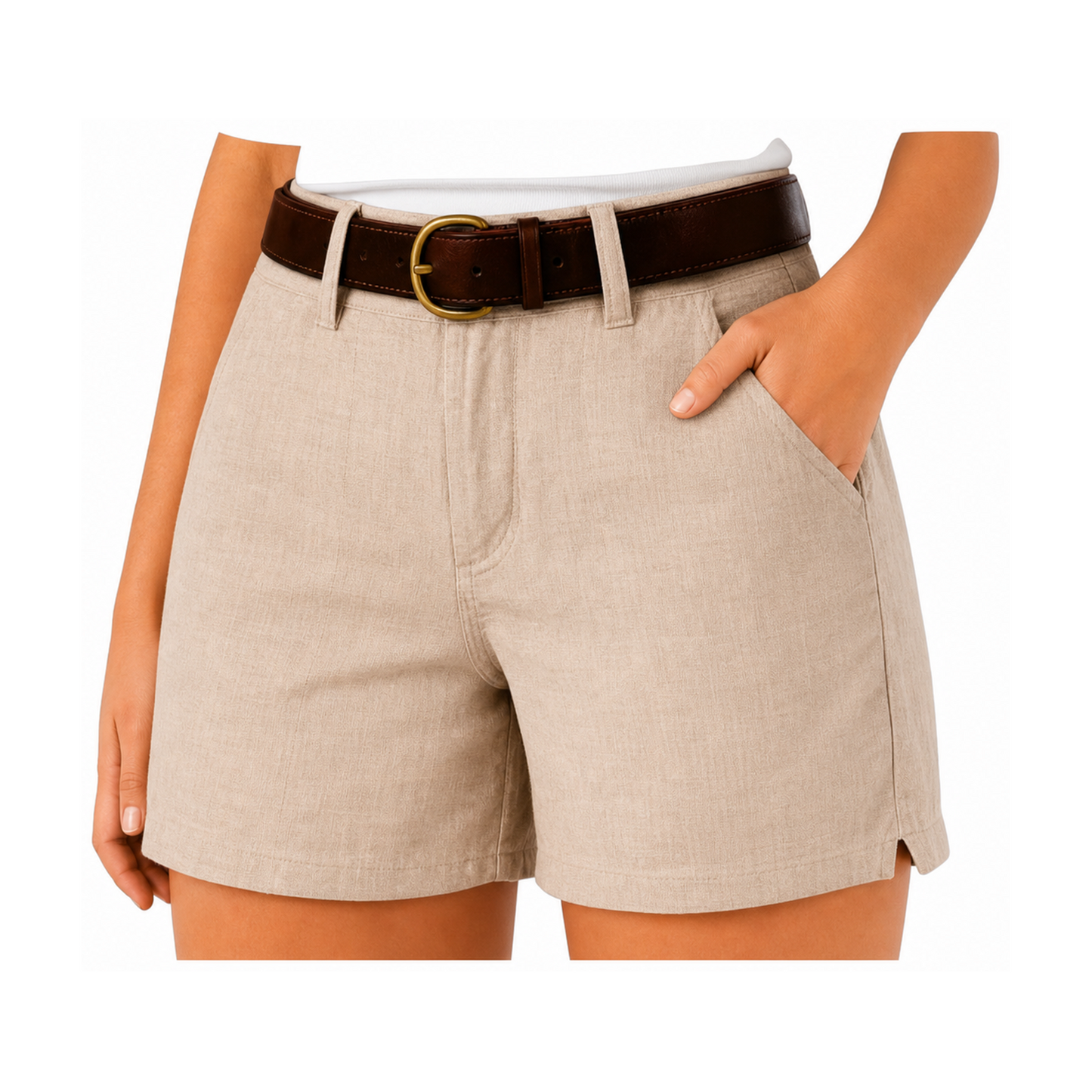 FINAL SALE⚡- 8 PACK Casual Summer Shorts – Split Side Flap Pocket Shorts Without Belt