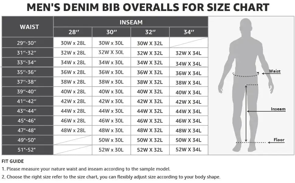🔥Men's Denim Bib Overalls, Workwear with Adjustable Straps and Convenient Tool Pockets