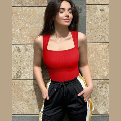 BOTTOM PRICE ONLY TODAY！！！Square Neck Sleeveless Bodysuits