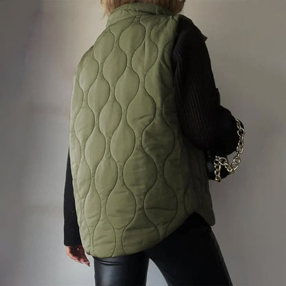 🎄 New Arrivals🔥-Fashionable Lightweight Puffer Vest for Women Oversized Stand Collar Outerwear 2025