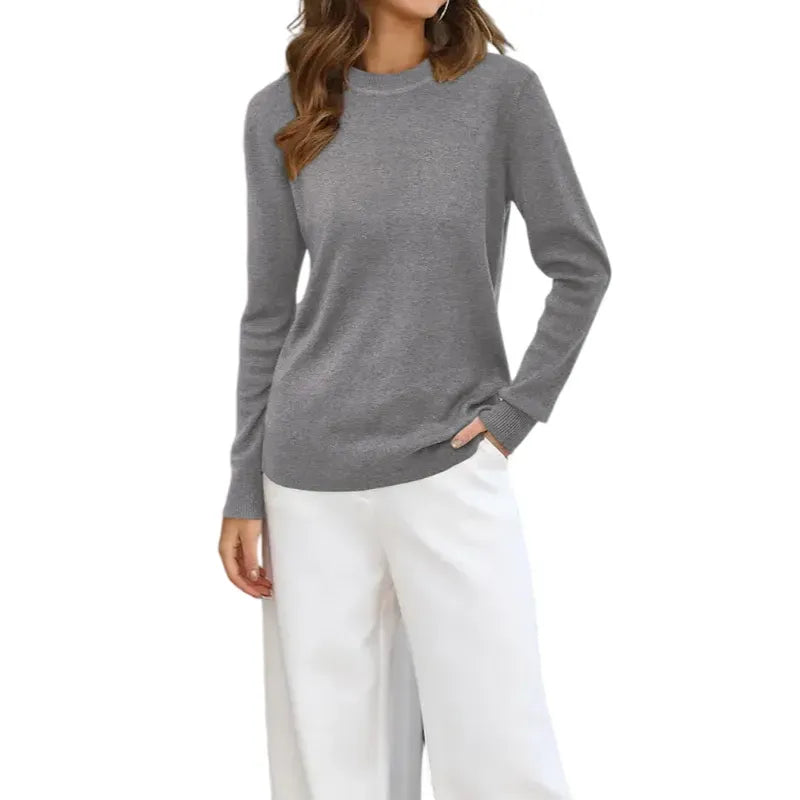 💥 Women's Wool Blend Crew Neck Pullover Sweater🔥