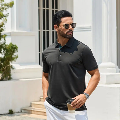 Men's Polo Shirts – Soft Breathable Cotton, Comfortable Short Sleeve Casual Fit