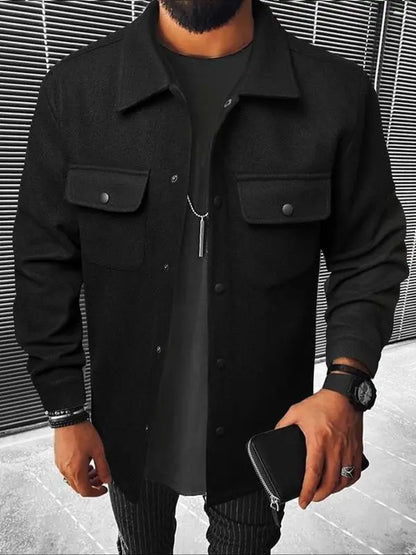 Men's Plain Long Sleeve Jacket