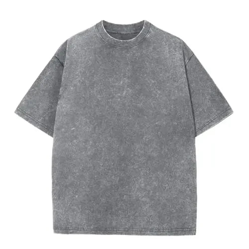 Men’s Oversized Vintage Acid-Wash T-Shirt – 100% Heavyweight Cotton Streetwear for Gym & Everyday Wear