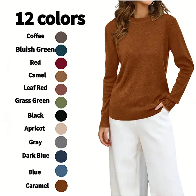 💥 Women's Wool Blend Crew Neck Pullover Sweater🔥