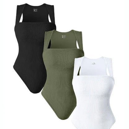 BOTTOM PRICE ONLY TODAY！！！Square Neck Sleeveless Bodysuits