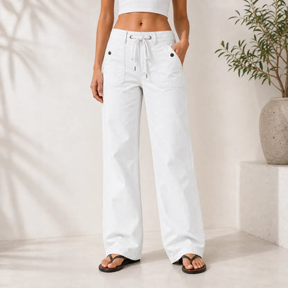 Women's High Stretch Mid Rise Straight Pants