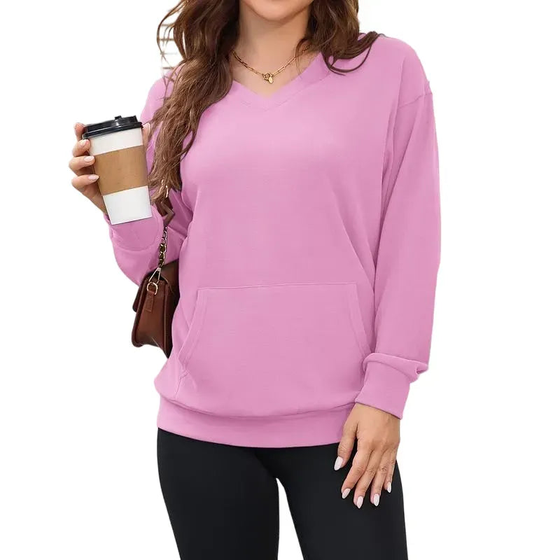 Women's Hoodless V-neck Sweatshirt