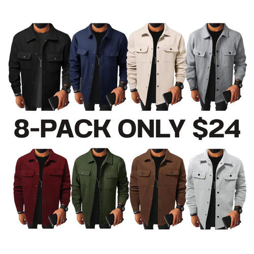 Men's Plain Long Sleeve Jacket