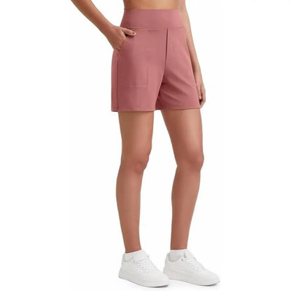 Women's Athletic Shorts High Waisted Running Yoga Shorts Summer Casual Burmuda Shorts with Pockets Activewear