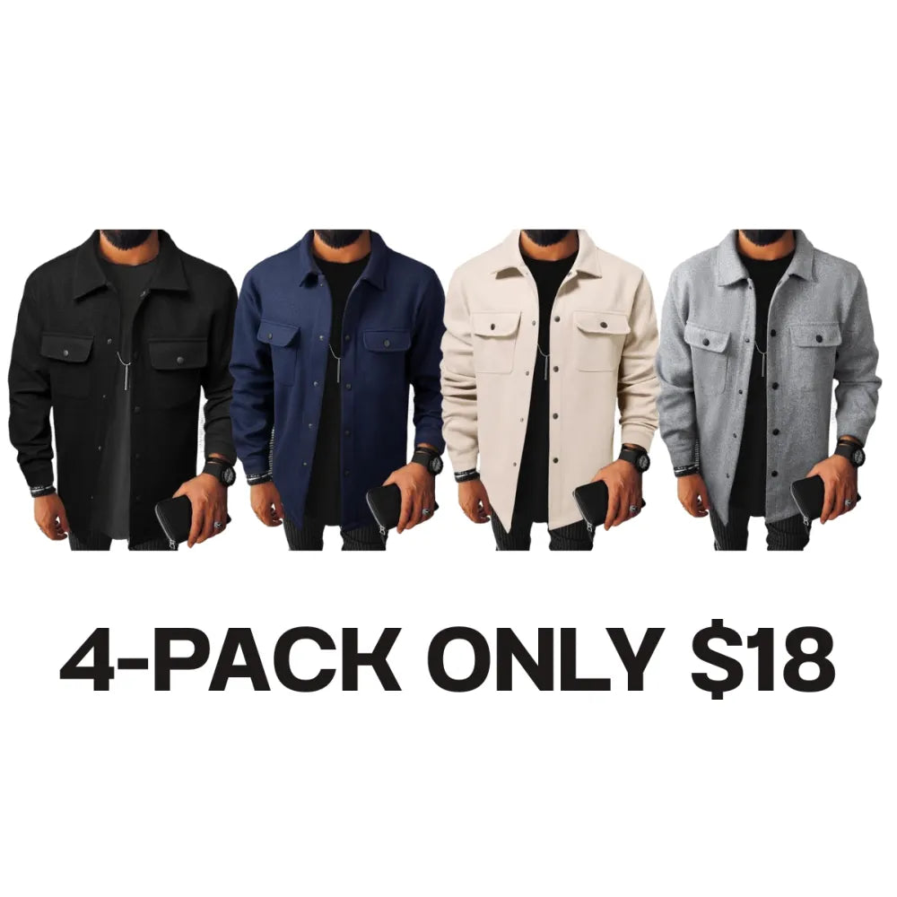 Men's Plain Long Sleeve Jacket