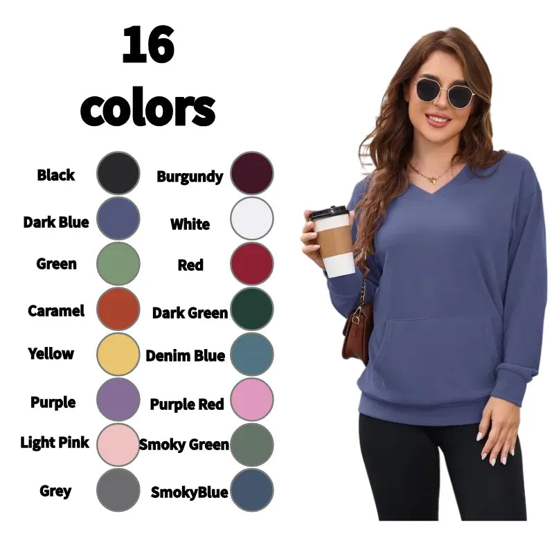Women's Hoodless V-neck Sweatshirt