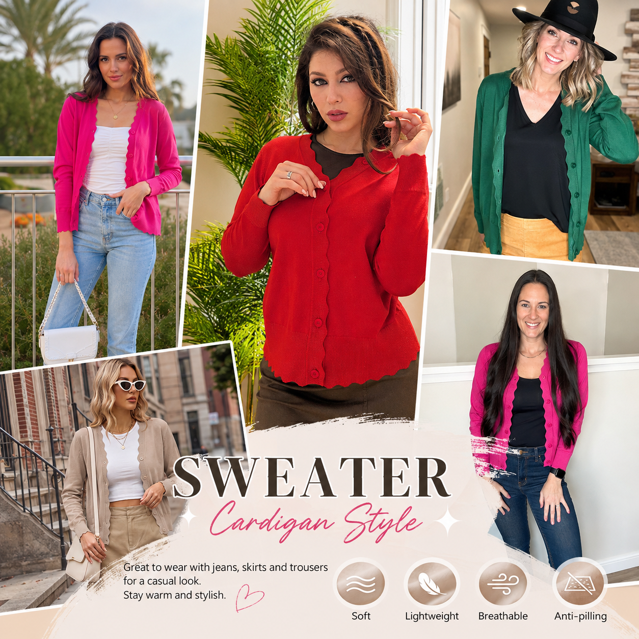 Cardigan Sweaters for Women Lightweight